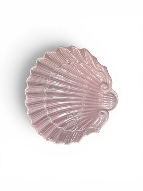 Vintage Pink Ceramic Shell Dish